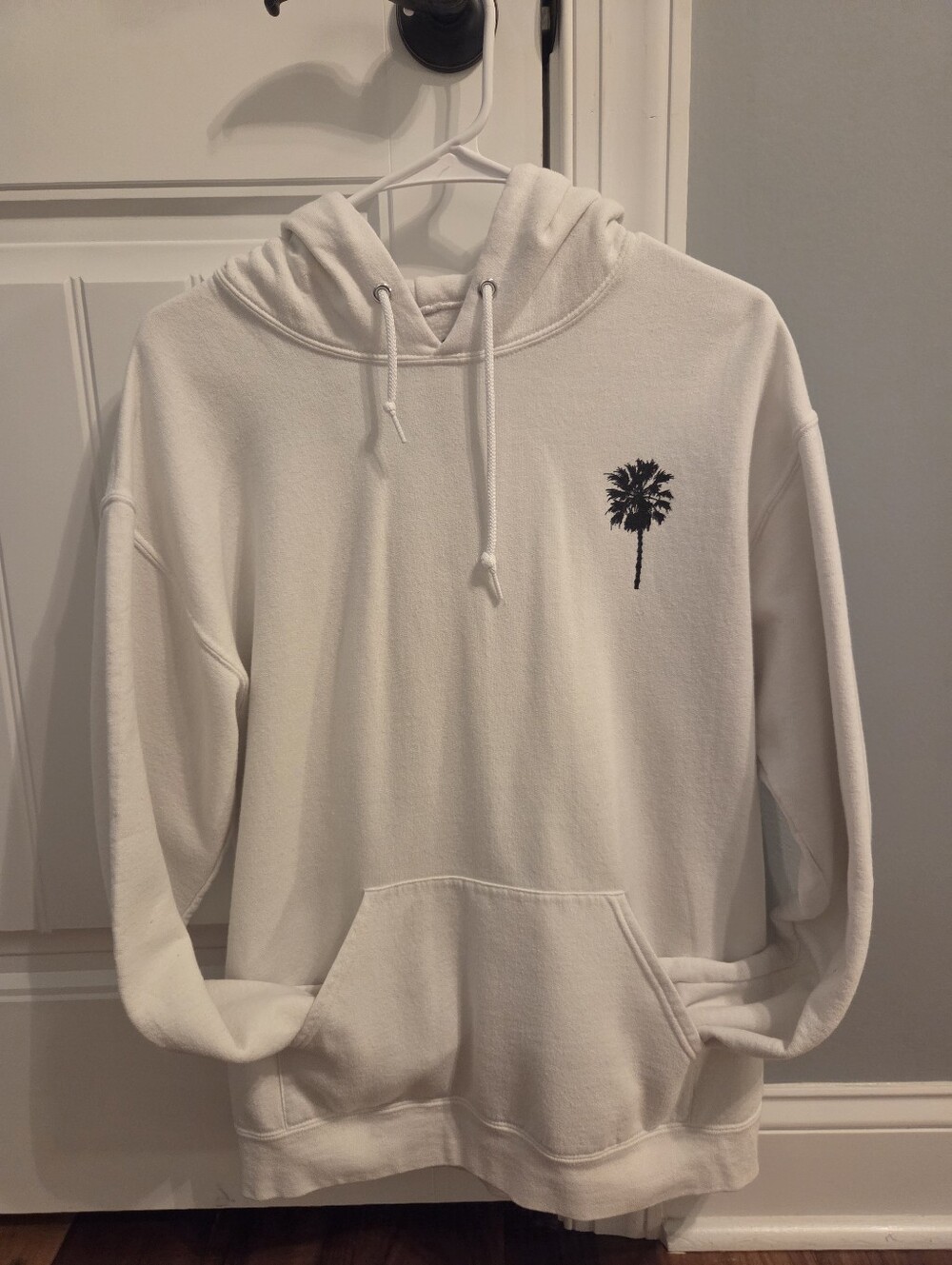 Bowery Supply Co California Palm Tree Graphic Hoodie White Size M